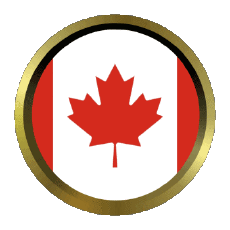 Flags America Canada Round - Rings 