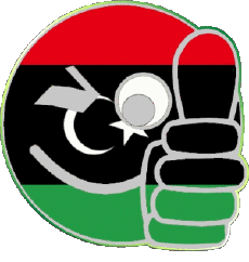 Fahnen Afrika Libyen Smiley - OK 