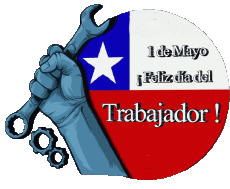 Messages Espagnol 1 de Mayo Feliz día del Trabajador - Chile 