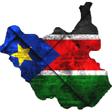 Flags Africa South Sudan Map 