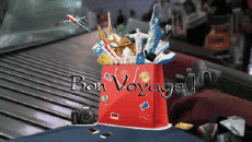 Mensajes Francés Bon Voyage Fondo animado 004 