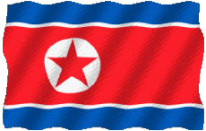 Bandiere Asia Corea del Nord Sventola 