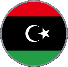 Flags Africa Libya Round 