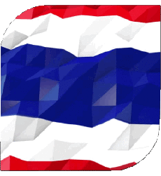 Flags Asia Thailand Square 