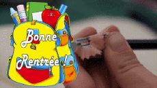 Nachrichten Französisch Bonne Rentrée Animierter Hintergrund 004 