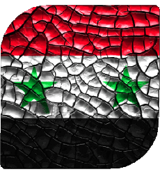 Bandiere Asia Siria Quadrato 