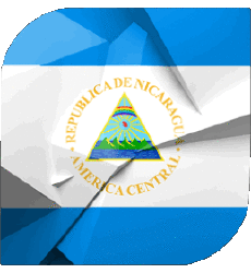 Flags America Nicaragua Square 