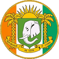 Fahnen Afrika Elfenbeinküste Runde 