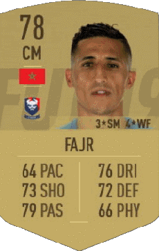Videogiochi F I F A - Giocatori carte Marocco Fayçal Fajr 