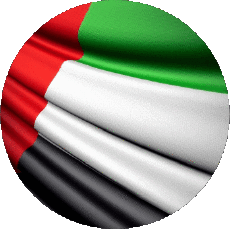 Drapeaux Asie Emirats Arabes Unis Rond 