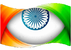 Drapeaux Asie Inde Rectangle 