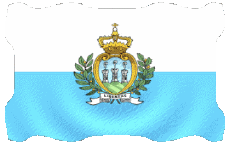 Fahnen Europa San Marino Welligkeit 