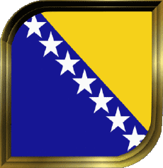 Drapeaux Europe Bosnie Herzegovine Carré 