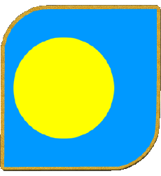 Drapeaux Océanie Palaos Carré 