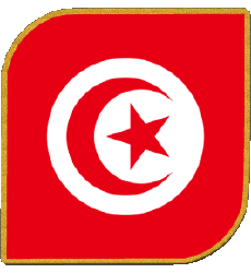Bandiere Africa Tunisia Quadrato 
