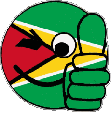 Flags America Guyana Smiley - OK 