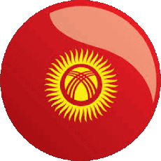 Bandiere Asia Kyrgyzstan Tondo 
