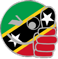 Drapeaux Amériques Saint Christophe et Niévès Smiley - OK 