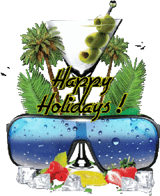 Messagi Inglese Happy Holidays Sfondo trasparente 20 