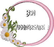 Mensajes Francés Bon Anniversaire Floral 021 