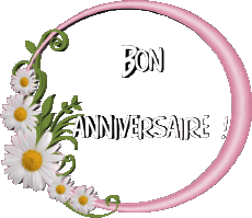 Messages Français Bon Anniversaire Floral Fond Transparent 021 