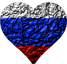 Banderas Europa Rusia Corazón 