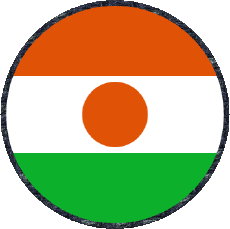 Drapeaux Afrique Niger Rond 