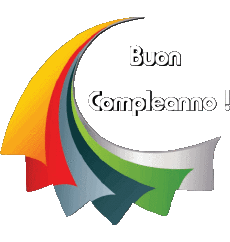 Messages Italien Buon Compleanno Astratto - Geometrico Fond Transparent 019 