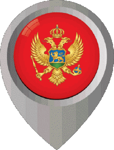 Flags Europe Montenegro Location Pin 