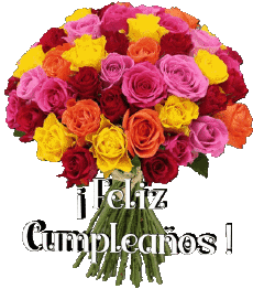 Nachrichten Spanisch Feliz Cumpleaños Floral Transparenter Hintergrund 016 