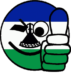 Fahnen Afrika Lesotho Smiley - OK 