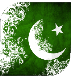 Drapeaux Asie Pakistan Carré 