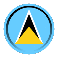 Fahnen Amerika St. Lucia Rund - Ringe 