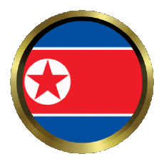 Flags Asia North Korea Round - Rings 