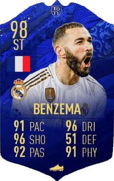 Multi Media Video Games F I F A - Card Players France Karim Benzema 