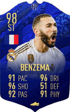 Multimedia Vídeo Juegos F I F A - Jugadores  cartas Francia Karim Benzema 