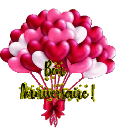 Messagi Francese Bon Anniversaire Ballons - Confetis 009 