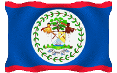 Fahnen Amerika Belize Welligkeit 