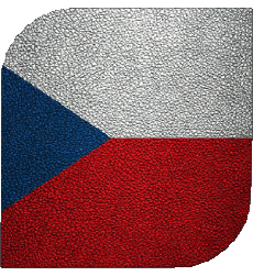 Bandiere Europa Repubblica Ceca Quadrato 
