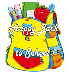 Messagi Inglese Happy Back to School Sfondo trasparente 005 