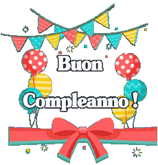 Messages Italien Buon Compleanno Palloncini - Coriandoli 006 
