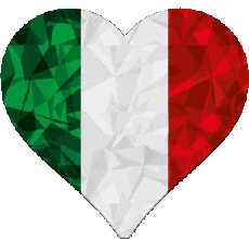 Banderas Europa Italia Corazón 