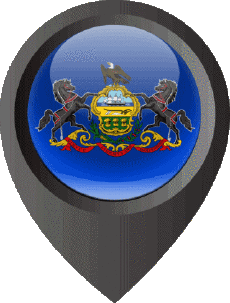 Fahnen Amerika U.S.A - States Pennsylvania Standort-Pin 