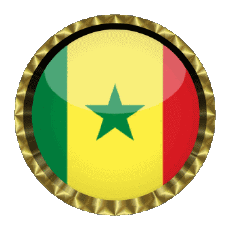 Bandiere Africa Senegal Rotondo - Anelli 