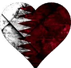 Flags Asia Qatar Heart 