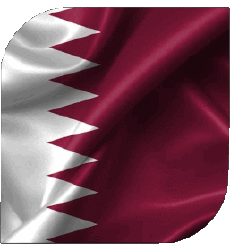 Bandiere Asia Qatar Quadrato 