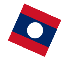Drapeaux Asie Laos Sphere - Cube 