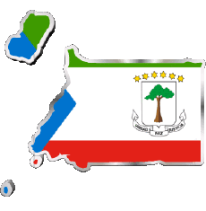 Drapeaux Afrique Guinée Equatorial Carte 