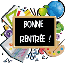 Mensajes Francés Bonne Rentrée Fondo transparente 012 