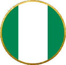 Flags Africa Nigeria Rond 